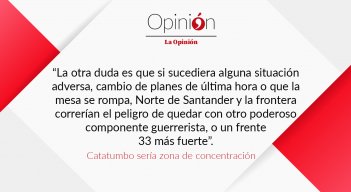 Catatumbo sería zona de concentración