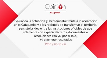 Pasó y no se vio.