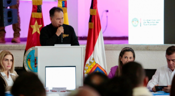 Gobernador William Villamizar desde Pamplona. 