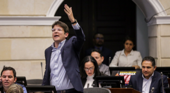 Miguel Uribe en el Senado de la República.