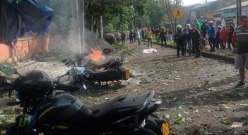 Atentados en Cali y Cauca. Foto tomada de redes sociales