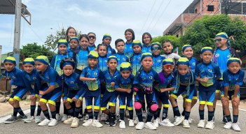 Los niños del corregimiento La Gabarra mostraron sus habilidades sobre ruedas.