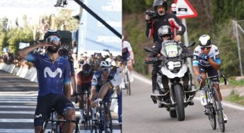 Nairo Quintana y Bernardo Gaviria