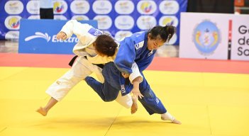 Maryury Ureña, yudoca cucuteña (de azul) tuvo un buen trabajo durante el torneo.