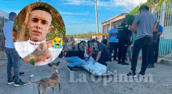 El crimen ocurrió en plena  vía del barrio El Desierto.  El jove recibió varios impactos./ Foto Cortesía