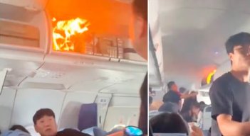 ¡Tremendo susto! Cargador portátil se incendió en pleno vuelo con 160 pasajeros