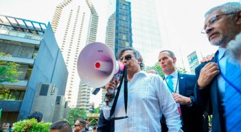 Gustavo Petro en Nueva York. Foto cortesía