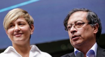 Gustavo Petro y Verónica Alcocer en el 2022. Foto Colprensa