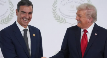 Trump, Macron y Sánchez