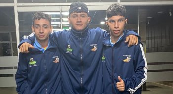 Los futbolistas de PC, Kevin Fabricio Valero, Ángel Sebastián Ortiz, y Willington Camilo Palencia, se destacaron en Chile.