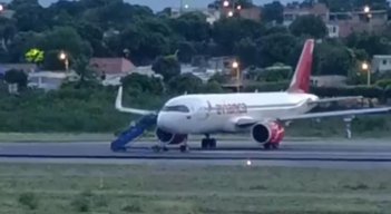 Avión de Avianca encallado / Foto: Captura de Cúcuta es Noticia1