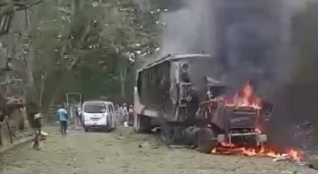 Explosión en la vía Panamericana 