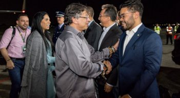 Petro llega a Brasil / Cortesía 