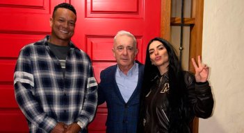 Álvaro Uribe Vélez con Jessica Cediel y el exfutbolista Freddy Guarín
