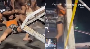 caída de una chica 