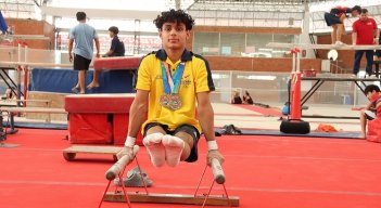 Joshua Atehortúa, gimnasta colombo-estadounidense, representa a la Liga de Norte de Santander se destacó en Estados Unidos.