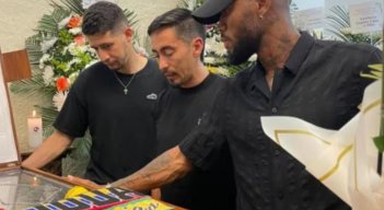 Jugadores del Bucaramanga acompañaron exequias de hincha asesinado Camilo Rojas