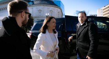 María Corina Machado ya está en la Casa Blanca para reunirse con Donald Trump
