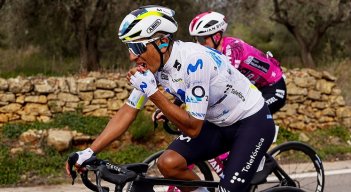 Nairo Quintana, Einer Rubio y Diego Pescador las cartas de Colombia en el carrera de oriente medio.