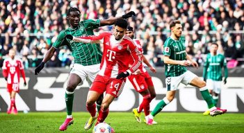 Un buen partido se jugó Luis Díaz, quien aportó una asistencia para el segundo gol de Kane.