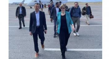 Laura Dogu a su llegada a Caracas