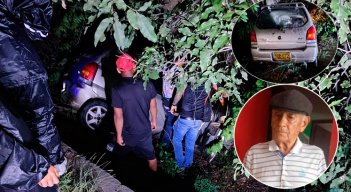 Zenón Delgado Ibarra viajaba en el vehículo que terminó en un pequeño abismo tras salirse de la vía. / Foto cortesía