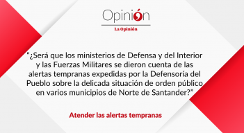 Atender las alertas tempranas