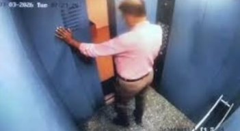 Impactante video: hombre se salva por segundos de ser aplastado por un ascensor