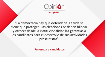 Amenaza a candidatos