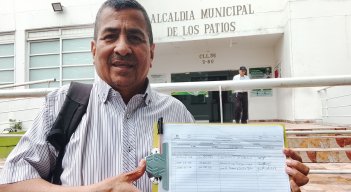 Eustaqui Pabón Gelves, promotor de la revocatoria del mandato del alcalde de Los Patios, Alexi Valencia./Foto Orlando Carvajal