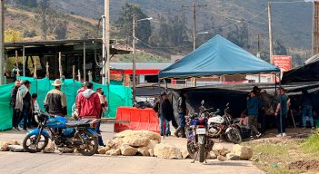 En Chitagá, campesinos bloqueron hasta ayer la vía nacional que conduce a Bogotá./ Foto cortesía Camila Rojas
