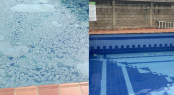 El antes y después del agua que llegó al conjunto Arboretto.