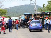 Más de 500 campesinos participaron de la movilización que emprendió el gremio arrocero.