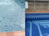 El antes y después del agua que llegó al conjunto Arboretto.