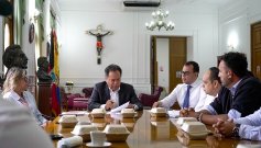 El gobernador William Villamizar lideró una mesa técnica para buscar salidas al tema del peaje de Villa del Rosario/Foto cortesía