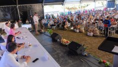 En Tibú, ayer, el presidente Gustavo Petro presentó los avances de los planes para el Catatumbo/Foto Presidencia de la república