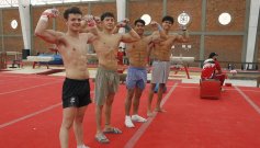 De izquierda a derecha: Felipe Ramos. Yan Dairo Zabala, Ángel Gabriel Barajas y Jhordan Stiven Castro.
