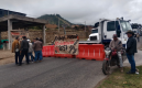 Bloqueo vial en la entrada a Chitagá. 