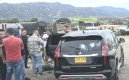 En este vehículo viajaban las seis personas que murieron en la masacre del pasado martes en zona rural de Ábrego./Foto: Cortesía